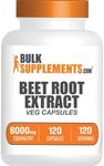 BULKSUPPLEMENTS.COM Beet Root Extract Capsules - Beet Root Supplements - Beet Root Capsules - Beets Supplements - Beet Root Pills - 8000mg of Beet Root Extract per Capsule (120 Veg Capsules)