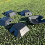 QUICKPLAY Base Weights to Train on Turf & Court | Fits Agility Poles and Kickster Soccer Goals (Set of 5)