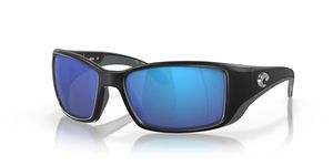 Costa Del Mar Blackfin Black W/ Blue Mirror Polarized 580G Glass Lens Sunglasses