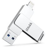 iDiskk MFi Certified 512GB Photo Stick iPhone Memory Stick USB Storage for iPhone iPad USB 3.0 Flash Drive external iPhone memory Photostick for latest iOS Mac and PC iPhone/iPad