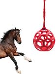 Brave Tour Horse Treat Ball Hay Feeder Toy, Goat Feeder Ball Goat Hay Feeder Hanging Feeding Toy for Horse Goat Sheep Relieve Stress