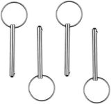 316 Stainless Steel Quick Release Pin w/ Drop Cam,TTZEZE Umbrella Pin Replacement,Bimini Top Pin Marine Hardware Diameter 1/4"(6.3mm), Usable Length 2.5"(64mm) 4 Pack