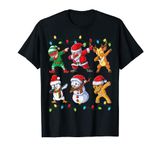 Dabbing Santa Elf Friends Christmas Kids Boys Men Xmas Gifts Short Sleeve T-Shirt