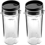 Ninja Single Serve 16-Ounce Cup Set for BL770 BL780 BL660 Professional Blender (Pack of 2)