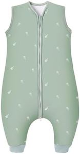 Lilian&Gema Saco de Dormir con Pies-2.5TOG Saco de Dormir para Bebés,Estampado Botánico,Talla：M-80 cm, Altura Adecuada del bebé（90-100 cm/18 Meses-3 años）