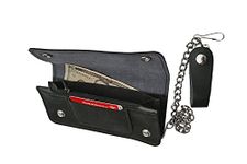 SZCO Supplies Large Bi-Fold Biker Wallet, 8x3.75-Inch