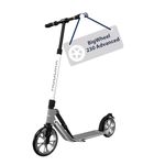 HUDORA BigWheel 230 Advanced Scooter - Stable aluminium scooter for up to 120kg - Quiet & foldable city scooter with stand & bell - Kick scooter for kids/teens & adults
