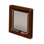 Cat Mate 2-Way-Locking Cat Flap (304) - Secure Lockable Door for Small to Medium Sized Cats, Easy to Install and Use, for Screen, UPVC and Wood, Brown