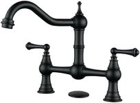 WOWOW Black Bridge Kitchen Faucet 2