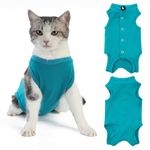 Axcimond Cat Recovery Suit Cat Body Suits for Medical Spay Surgical Cat Suit Kitten Bodysuit Post Surgery Cat Onesie Surgery Recovery Suit Cat Clothes After Surgery Recovery Collar & Cone Alternative