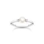 THOMAS SABO TR2370-167-14 Silver Women's Ring with Pearl, Sterling silver, Cubic Zirconia