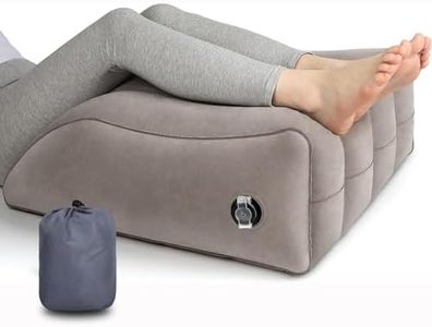 Oreiller d'élévation des jambes gonflable, oreiller confortable pour les jambes avec sac de rangement pour favoriser la circulation sanguine, améliorer la qualité du sommeil, grossesse, chirurgie et