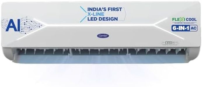 Carrier 1.5 Ton 3 Star X-Line LED Flexicool Inverter Split AC (Copper,Smart Energy Display, Convertible 6-in-1,Dual Filtration with HD & PM 2.5 Filter, XCEL LUMO EXI, CAI18CL3R34F0,White)