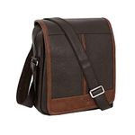 Storite Stylish PU Leather Messenger Sling Cross Body Travel & Office One Side Shoulder Bag for Men and Women (Coffee Dark Brown - 30 x 5.5 x 24 Cm)