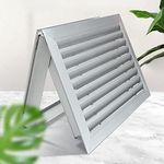 Bimiti 20 x 12 Inch Door Vent Two Sided Ventilation Cover Door Air Vent Aluminum Exterior Vent Two Sided Door Louver Vent Door Grille Vent Overflow Ventilation Grill Wall Vent for Bathroom Side Wall