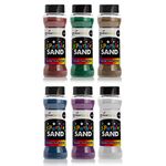 Rainbow Eco Play – Arts and Crafts - Sparkle Coloured Shakers - Sand Shakers - Kids Sand - Play Sand for Kids - Sand Art Kits for Kids – Craft Glitter - Craft Sand – Decorative Sand - 6x220g