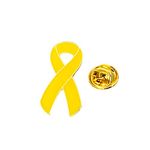 Yellow Awareness Ribbon Pin Badge For Sarcoma Bone Cancer Or Endometriosis (1 pin)