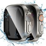 Tensea for Waterproof Apple Watch Screen Protector Case Ultra 3/Ultra 2/Ultra 49mm Accessories, iWatch Protective Face Cover with Tempered Glass Film Women Men, Bumper Case for iPhone Watch 49 mm