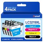 Gureef LC3219XL Ink Cartridges for Brother LC3217 Ink Cartridges Multipack for Brother MFC-J6530DW Ink Cartridges Compatible with Brother MFC-J5335DW MFC-J5730DW MFC-J5930DW MFC-J6935DW (B/C/M/Y)