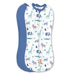 SwaddleMe Pod – Size Newborn, 0-2 Months, 2-Pack (Safari Dreams) No Wrap Zip-Up Newborn Swaddle Creates a Cozy Feeling for Baby and Helps Prevent Startle Reflex