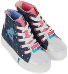 Disney Girls Lilo & Stitch Sneakers - Lilo and Stitch High Top Athletic Shoes - Lilo and Stitch High Top Lace Up Sneakers, Blue, 2 Big Kid