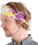 CHARM Boho Hippie Tie-Dye Turbans - Elastic Head Band Wrap Hair Band Bandana Stretch Hairband C