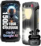 Blackview BV7300 Rugged Phone Unlocked, 15000mAh, Camping Light, 45W Rugged Smartphone, 18GB+256GB/SD 2TB Android 14, 50MP+32MP+20MP Night Vision Camera, 6.67 HD+90Hz, Smart AI/Glove Mode/NFC