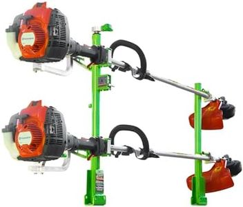 Green Touch Industries Xtreme Pro Series 2 Position Maximum Security One Lock System Line Trimmer Rack with Aluminum Mounting Blocks