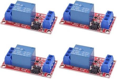​KEAcvise 4-Pack 5V 1-Channel Relay Module - Optocoupler Isolated High/Low Level Trigger Switch for Arduino/Home Automation/Industrial Control/IoT Devices (4-Pack)​
