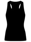 Athletic Sportswear Ladies Gym Vest Womens Activewear Sports Sleeveless Fitness Breathable Tank Top (14, Solid Black)