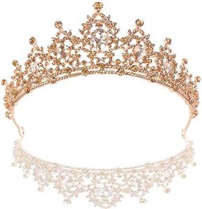 Schneespitze Boda Novia De Diadema,Corona De Cristal Boda Tiara Banda Boda Cluster Pelo Banda De Diamantes para El Escenario De La Fiesta De Bodas
