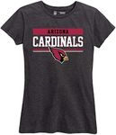 NFL Womens Charcoal Relaxed Fit Tshirt, Football Apparel, Tagless Short Sleeve Tee