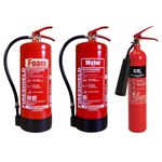 FireShield 6Ltr AFFF Foam, 6Ltr Water & 2KG CO2 Fire Extinguishers