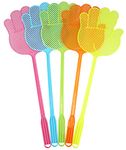 Dirza Fly Swatter Manual Swat Pest Control - Long Handle - More thicker Weight up to 1.09 OZs/One -Durable - Colorful Pack of 5