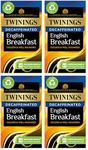 Twinings English Breakfast Decaf Tea | Golden, Well Rounded & Full Bodied Decaffeinated Black Tea | 40 Biodegradable Tea Bags (Pack of 4)