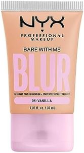 NYX Professional Makeup Bare with Me Blur Skin Tint, Base de maquillaje difuminadora, Hidratación hasta 12H, Acabado Mate, Tono: Vanilla