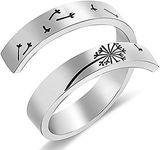 Gleamart Inspirational Ring Stainless Steel Engraved Keep Going Ring Gift, Stainless Steel