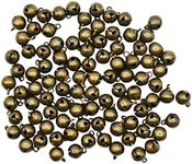 Maydahui 100PCS Small Jingle Bell 1/2 inches Vintage Bronze Mini 10mm Alloy Beads DIY for Jewelry Findings Sewing Wedding Doors Crafts