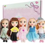 JING SHOW BUSSINESS Doll Clothes for 6 inch Dolls - 5 Sets Handmade Clothes, 5 Pairs Shoes
