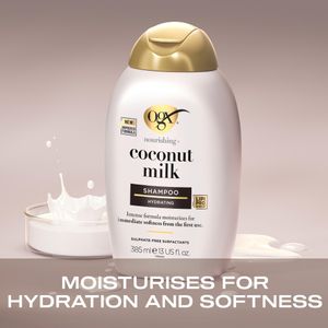 OGX Coconut Milk Hydrating Shampoo – Sulfate Free, 385ml