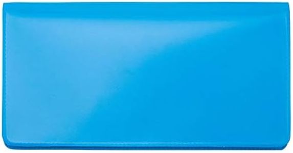 Sky Blue Vinyl Checkbook Cover, Top Tear Personal Vinyl Checkbook Cover