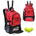 WOLT |Tennis Bag Tennis Backpack for Women Men-Large Tennis Racket Bag Holds 2 Rackets with Ventilated Shoe Compartment | Pickleball Backpack for Women