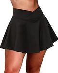 OZICERD Tennis Skirt Golf Skorts for Women with Pockets Short Skirt High Waisted Pleated Mini Skirts Jupe Femme Golf Clothes Black S