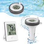 Pool Thermometer Floating Easy Read Wireless Digital Water Thermometer for Indoor and Outdoor Swimming Pools, IP67 Waterproof for Swimming Pools, Bathtubs, Fishbowl, Pond