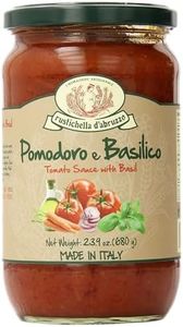 Rustichella d'Abruzzo Tomato & Basil Sauce | Authentic Italian Tomato Sauce with Fresh Basil & Olive Oil | Vegan | Perfect for Pasta, Pizza, Spaghetti & Marinara (23.9 oz / 680 g)
