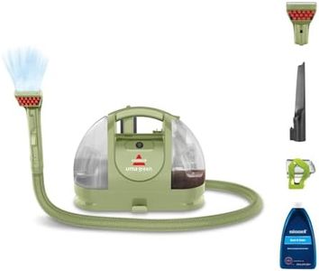 BISSELL Little Green, Carpet Cleaner, Portable Spot Cleaner & Carpet Stain Remover for Stairs & Car, Upholstery Cleaner, Sofa Cleaner with Powerful Suction, Spray, Scrub & Vacuum, Corded, 4098E