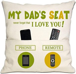 Dad Gift Pocket Throw Pillow Covers 18x18 Inch for Dad Father Papa from Daughter Son Dad Birthday Gift Thanksgiving (dad)
