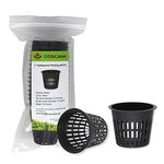 COSCANA®, Nursery Pots 3 inch Net Pot, 15 Pack / 30 Pack / 60 Pack / 120 Pack, Garden Slotted Mesh Plastic Plant Net Cup, Heavy Duty Wide Lip Round Bucket Basket for Hydroponics (15, 3 Inch)