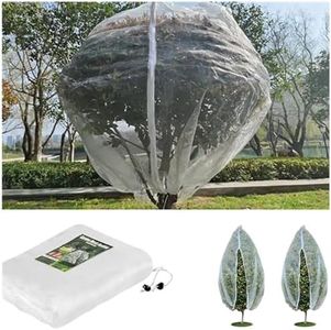 10 x 10 Ft Garden Insect Netting,Granmagazz Large Fruits Tree Netting Plant Cover with Zipper and Drawstring Transparent Bird Plant Barrier Flower Fruits Mesh Screen for Preventing Deer Squirrel Bug