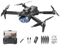 Destonl Foldable Drone is equipped with a 1080P FPV Camera,Altitude Hold,Emergency Stop,1 Anti-Collision Lights, 3 Batteries,Brushless Motor, UFO Remote Control Quadcopter for Kids Beginners (Drone - DK JS29)